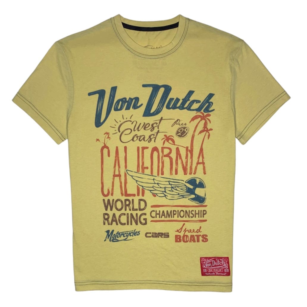 Von Dutch West Coast T-Shirt (Cali Sun) - LLC73