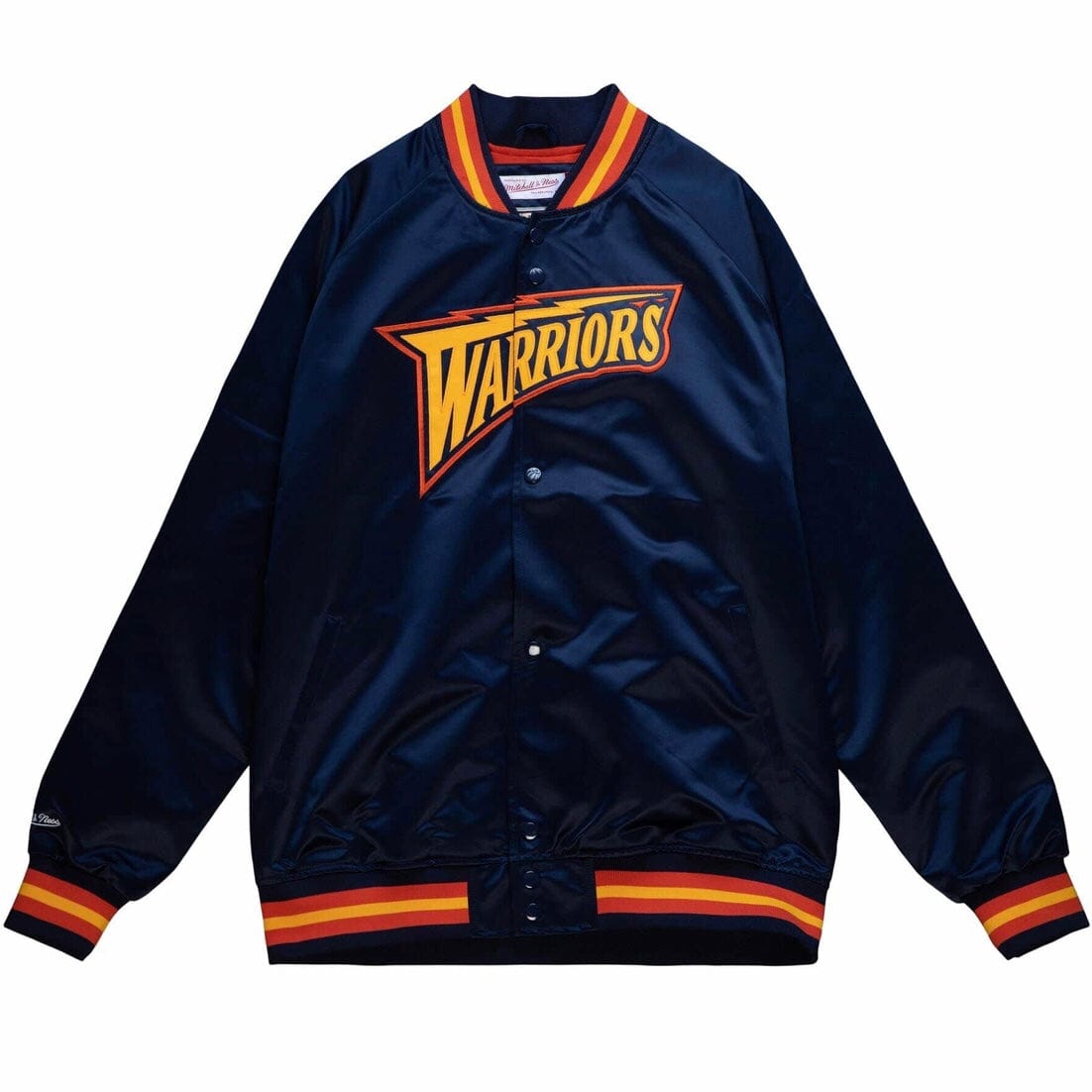 Mitchell & Ness Nba Golden State Warriors Lightweight Satin Jacket (Navy)