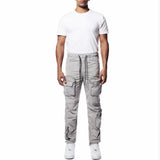 Smoke Rise Printed Nylon Utility Pants (Light Grey) WP23182