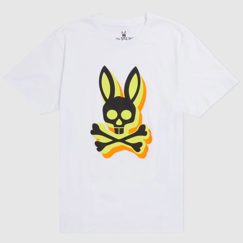 Psycho Bunny Lamport Graphic Tee (White) B6U463T1PC