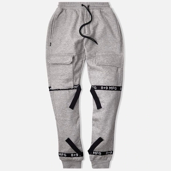 8&9 Strapped Up Fleece Sweatpants (Grey) PSTRFLGRY