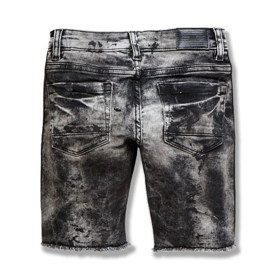 Kids Jordan Sparta Striped Denim Shorts (Triple Black) J3168SK