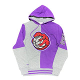 Mitchell & Ness Toronto Raptors Split Color Hoodie (Purple/Grey)
