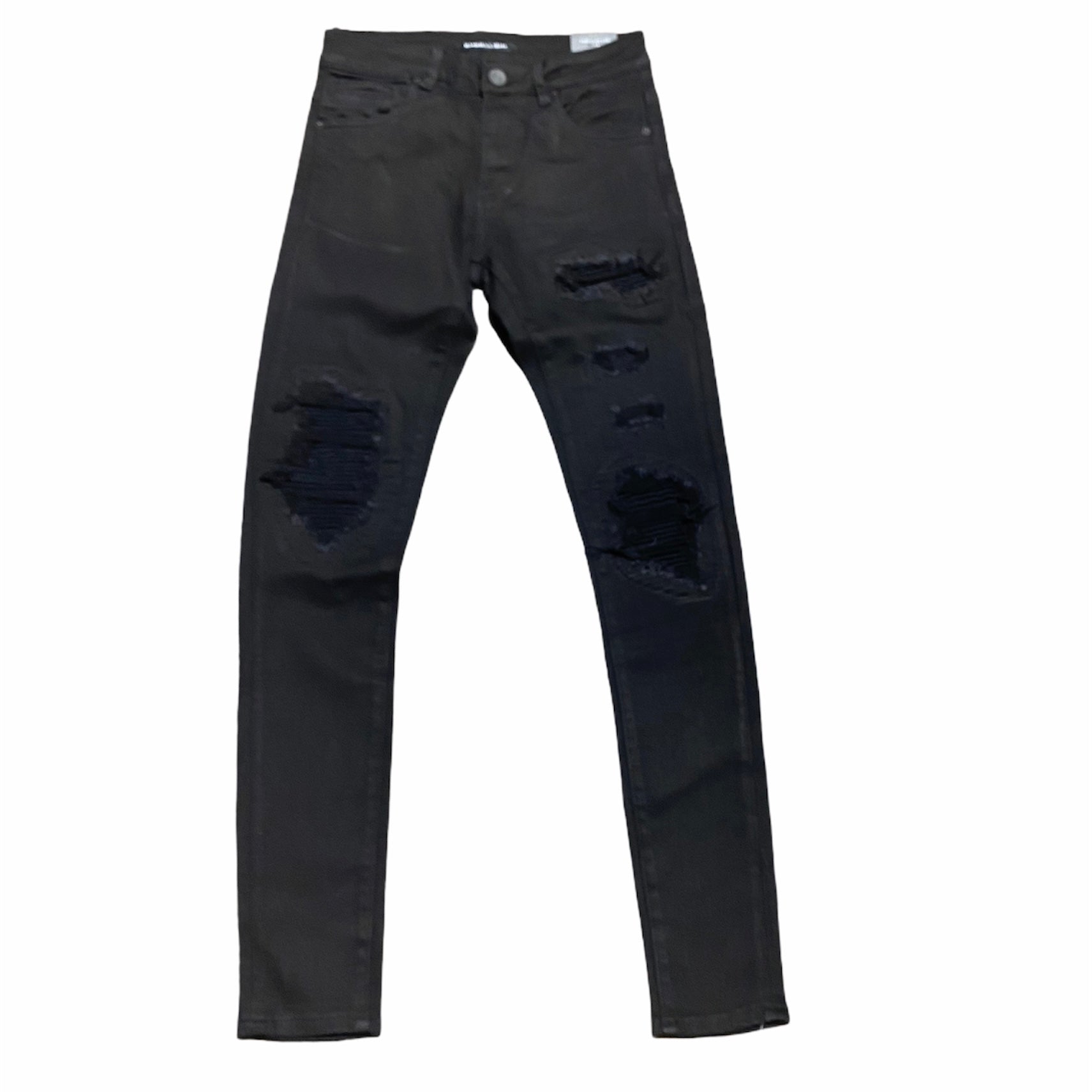 Embellish Spencer Rip & Repair Denim (Jet Black) EMBSPNCR-RR