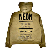 Neon Denim Care And Content Hoodie (Beige) STH-117