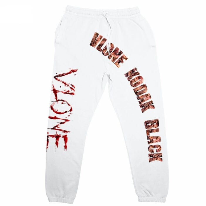 Vlone Kodak Black X Vlone Zombie Joggers (White)