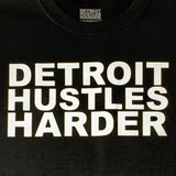 Detroit Hustles Harder Crewneck (Black) - DETC13