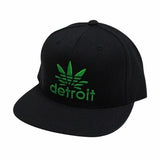 Ink Detroit Cannabis Snap Back Hat (Black/Green)