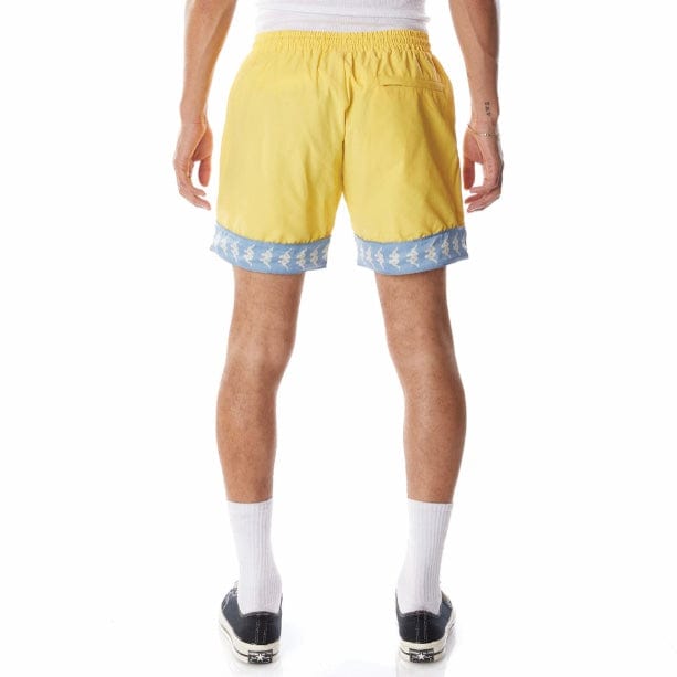 Kappa 222 Banda Calabash 3 Shorts (Yellow/Light Blue) 381E5MW