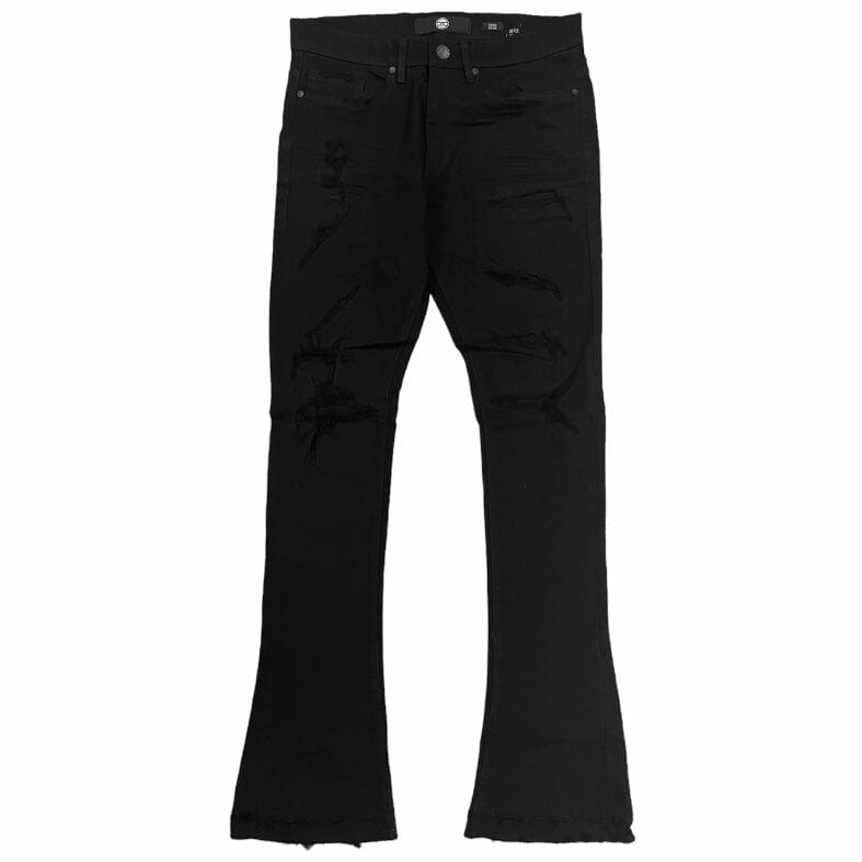 Jordan Craig Theo Stacked Denim Jeans (Black) JF955R – City Man USA