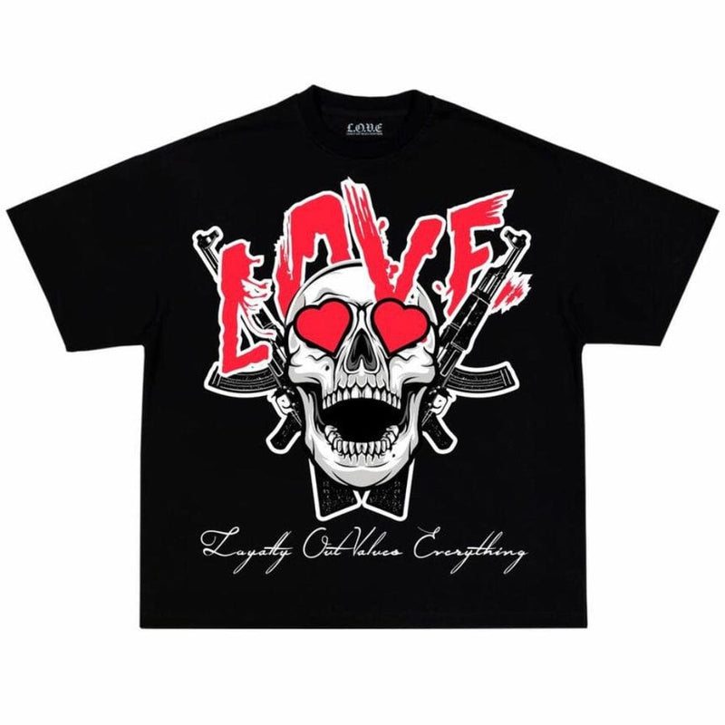 L.o.v.e Skull Ak T Shirt (Black)