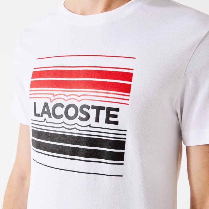 Lacoste Sport Stylized Logo Print T Shirt (White) TH0851