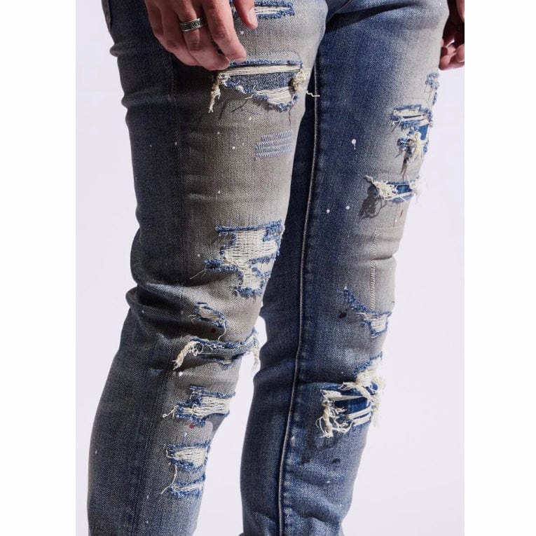Crysp Atlantic Denim Jeans (Indigo Distressed) CRYF122-111