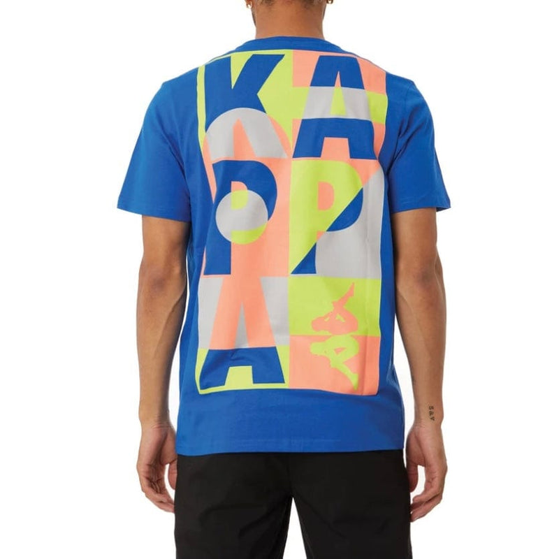 Kappa Authentic Molongio T Shirt (Blue/Green/Orange) 381633W