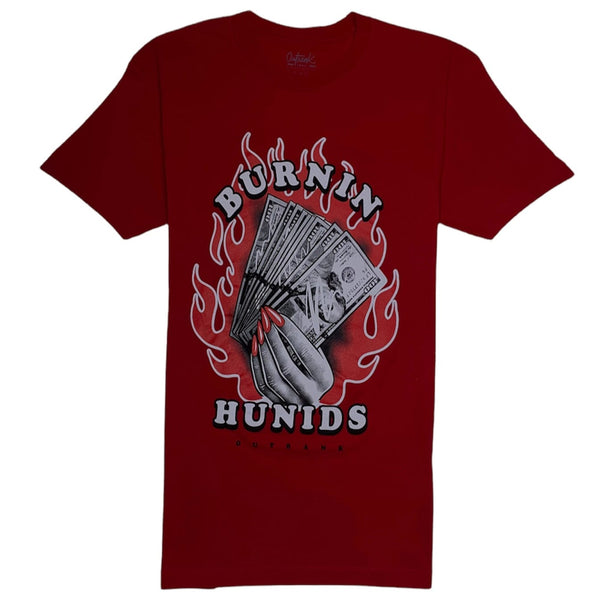 Outrank Burnin Hunids T-Shirt (Red) - OR1244