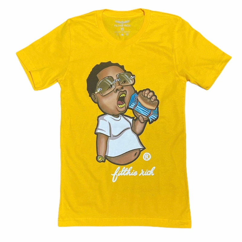 Filthie Rich Fat Boy T Shirt (Yellow)