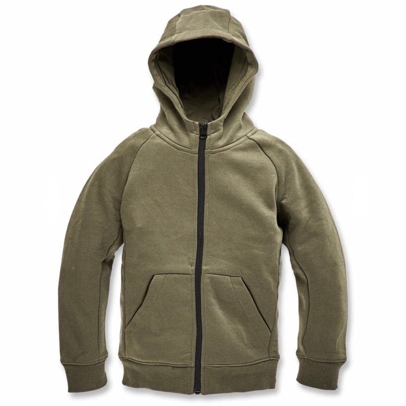 Kids Jordan Craig Uptown Zip Up Hoodie (Olive) 8521HK