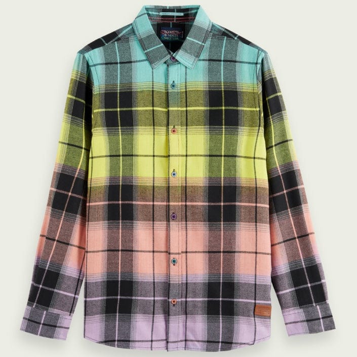 Scotch & Soda Regular Fit Colourful Checked Flannel Shirt (Combo A) 169050