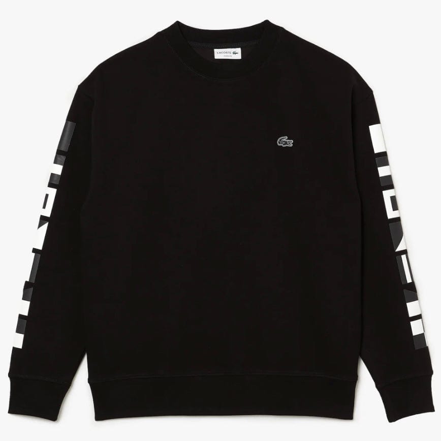 Lacoste Loose Fit Reflective Print Sweatshirt (Black) SH0086-51