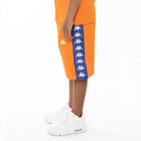 Kids Kappa Banda Marvz Shorts (Orange/Blue)