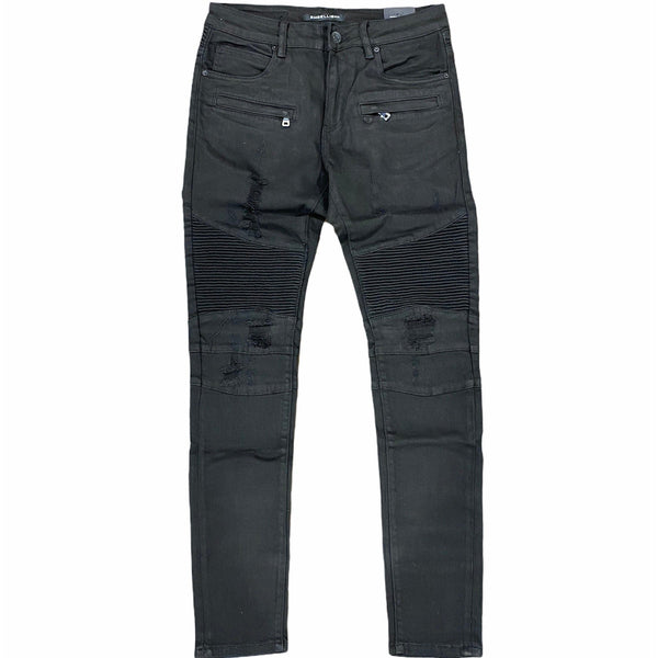 Embellish Spencer Biker Distressed Jeans (Black) EMBF219-138 – Man USA