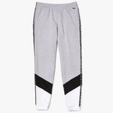 Lacoste Signature Striped Colorblock Fleece Jogging Pants (Grey/Black) XH7066