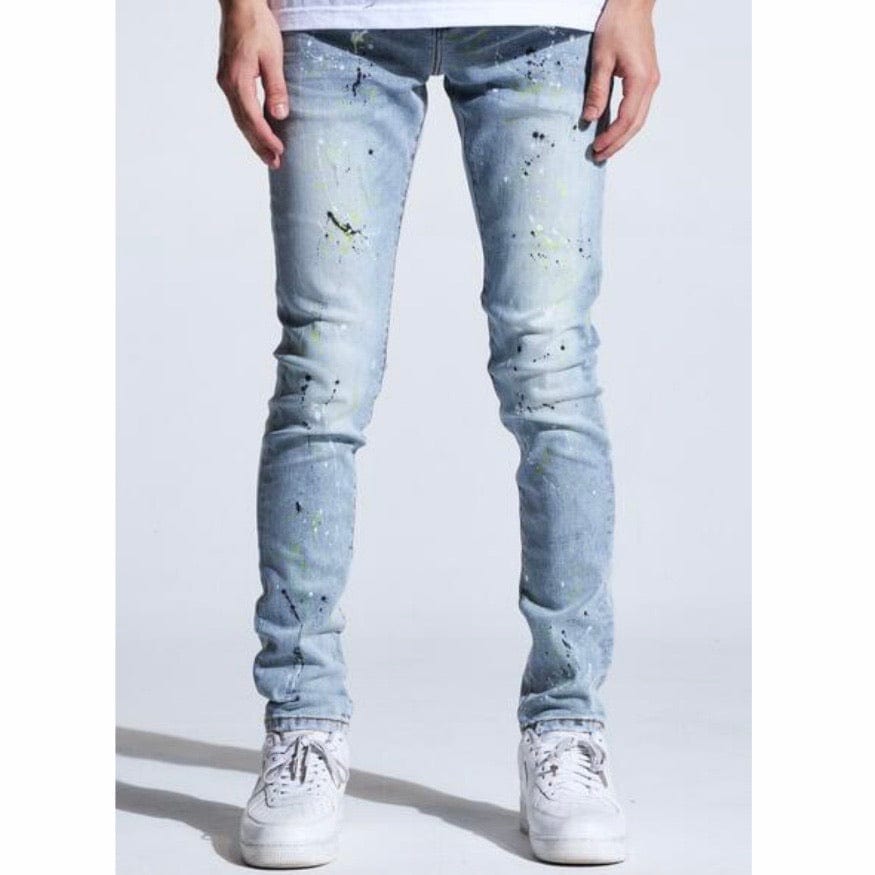 Crysp Atlantic Denim Jeans (Light Indigo Paint) CRYSPHOL20-106