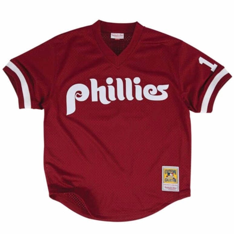 Mitchell & Ness John Kruk MLB Philadelphia Phillies 1991 Jersey (Burgundy)