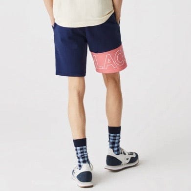 Lacoste Lettering Colourblock Shorts (Blue/Pink) GH0521