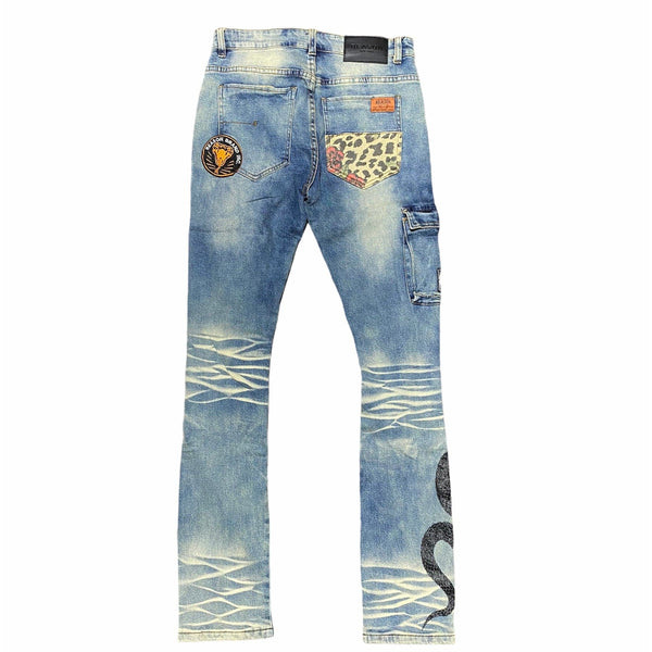 Reason Snake Denim Jeans (Blue) C0-007