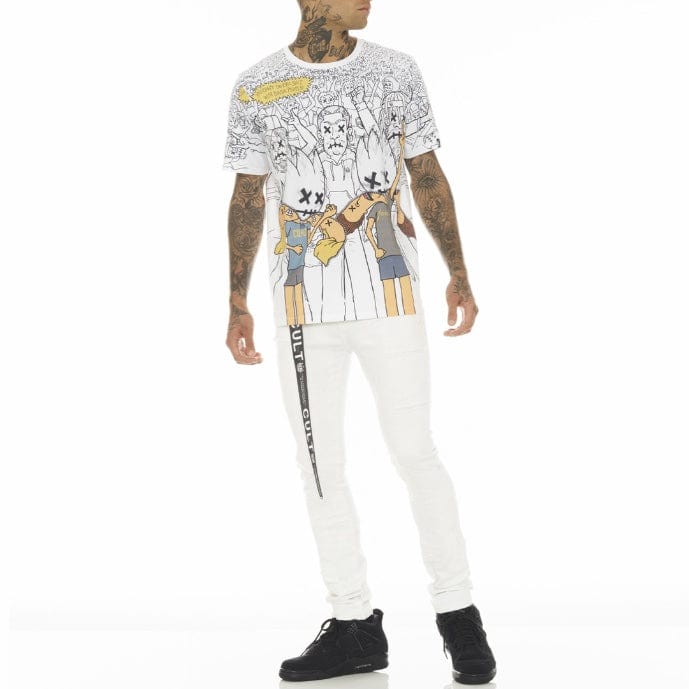 Cult Of Individuality Punk Super Skinny Stretch (White Grunge) 622A5-SS04R