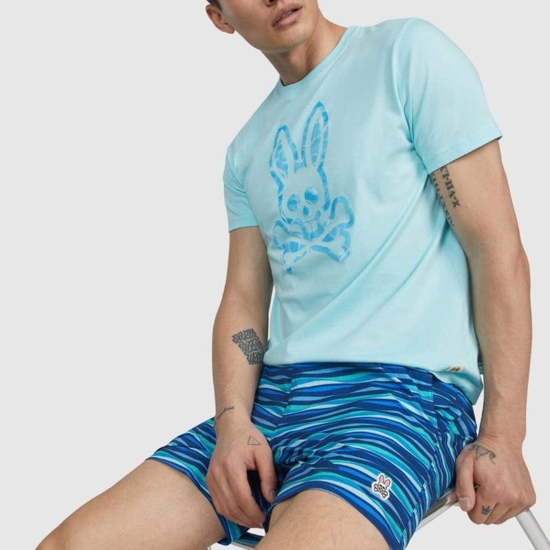 Psycho Bunny Hockham Graphic Tee (Seascape) B6U262P1PC