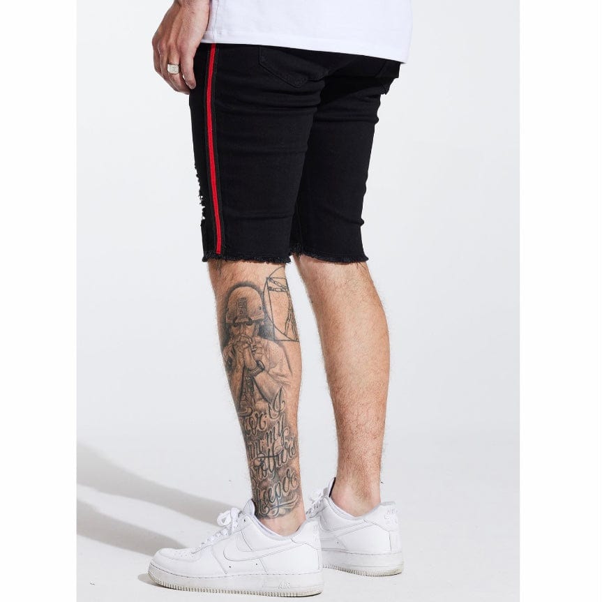 Crysp Line Stripe Shorts (Black) CRYSPSP221-131