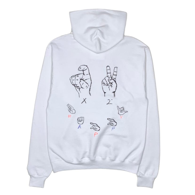 Champion Sign Language Hoodie (White) - CHMPWHT01