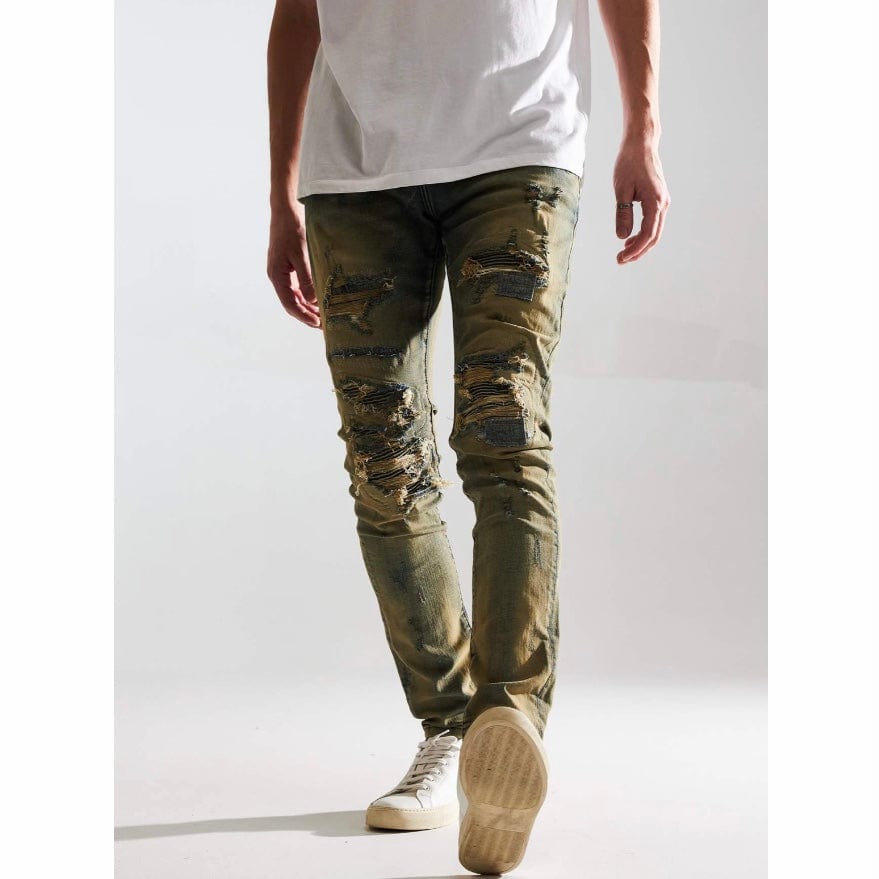 Embellish Trevino Rip & Repair Denim Jean (Sand Wash) EMBF221-118