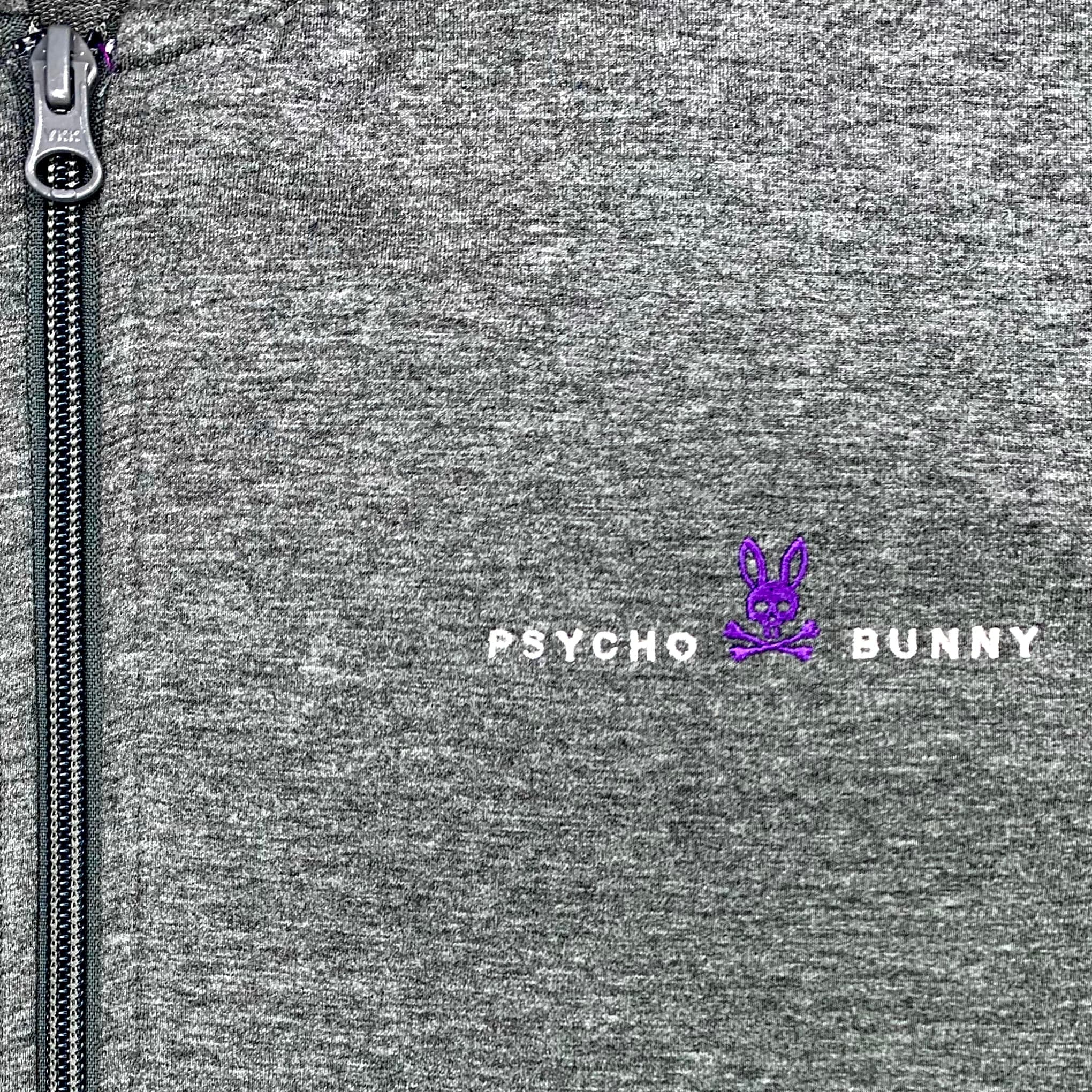 Psycho Bunny Palmer Full Zip Hoodie (Heather Storm) - B6H114N1FL