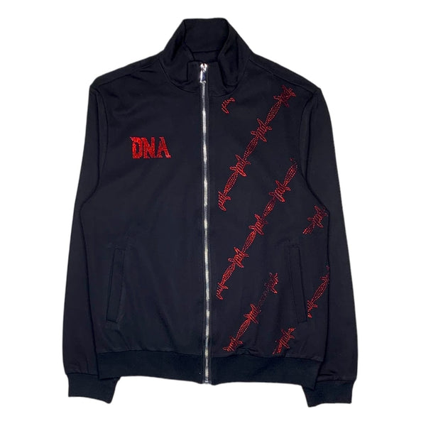 DNA Zip-Up Rhinestone Jacket (Black) - GJ5822