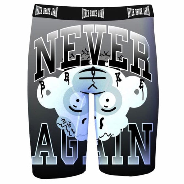 Never Broke Again Upside Down Monkey Boxers (Grey/Black)