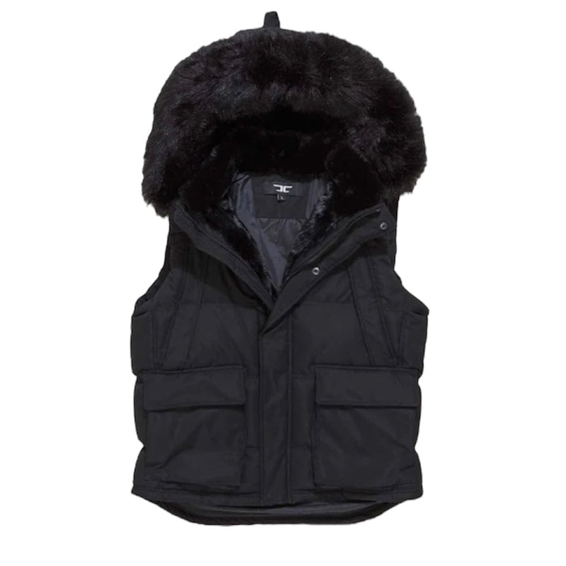 Jordan Craig Yukon Fur Lined Puffer Vest (Black) 9369V