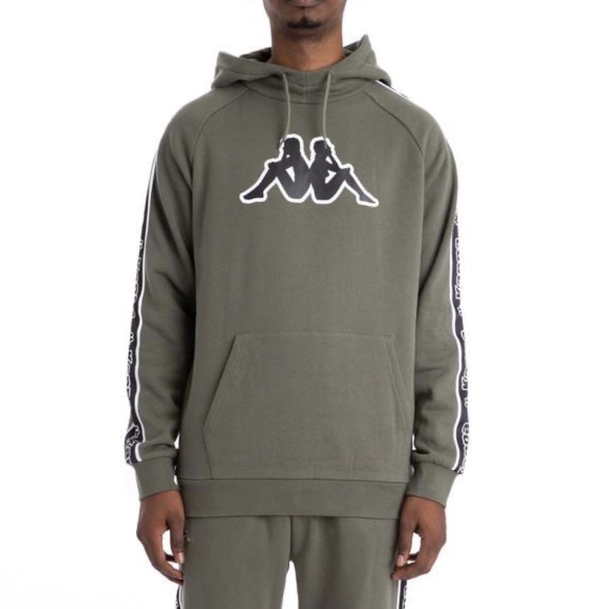 Kappa Logo Tape Apet Hoodie Green