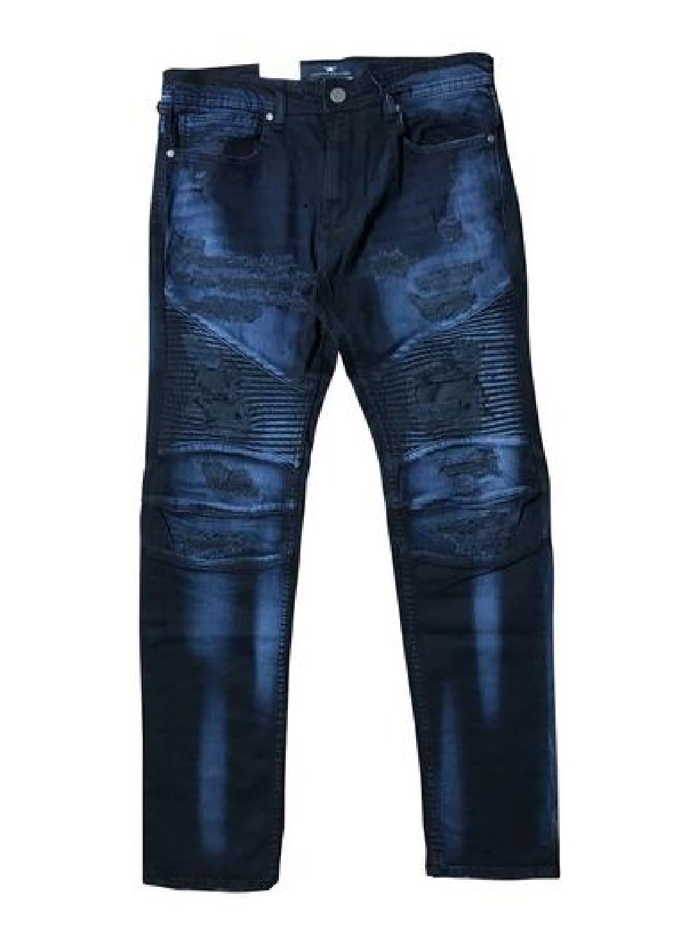 JORDAN CRAIG MARAUDER MOTO DENIM - MIDNIGHT BLUE