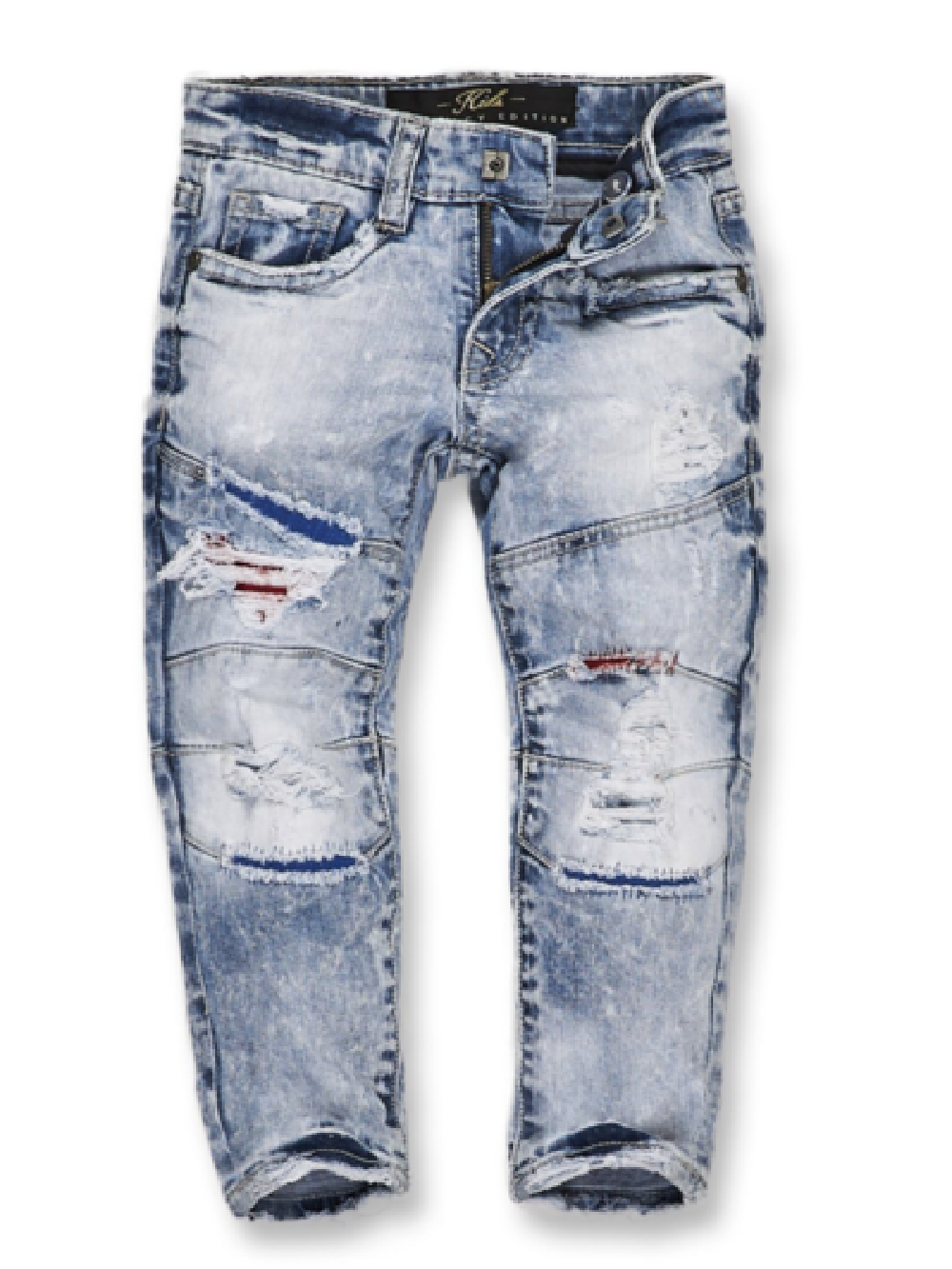 KIDS JORDAN CRAIG GENEVA MOTO DENIM - ICE BLUE