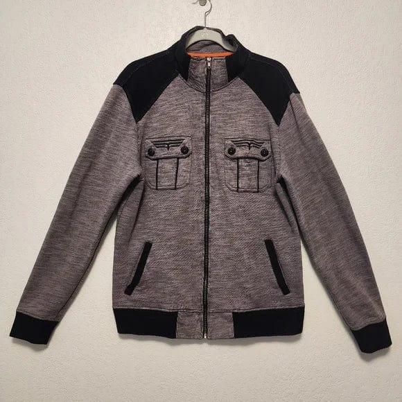 Rock Revival Zip-Up (Black/Gray) - RR123